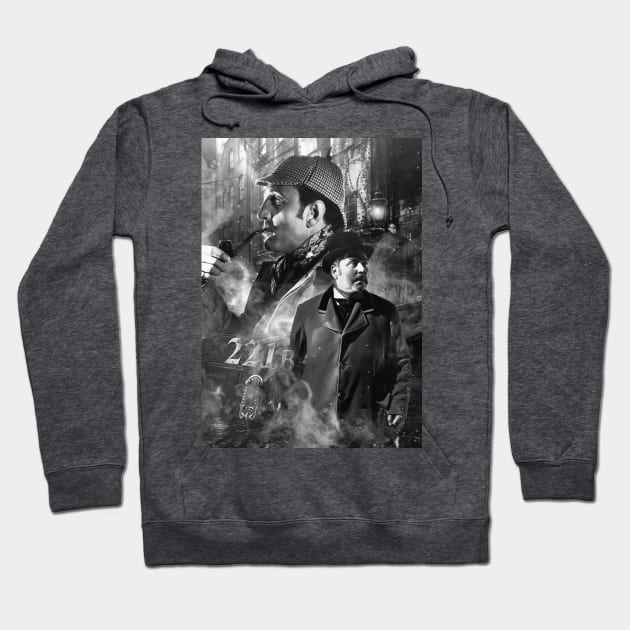 Sherlock Holmes - Basil Rathbone Hoodie by GaudaPrime31